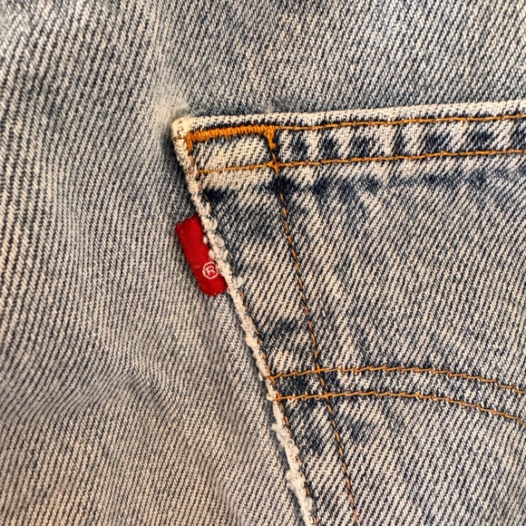 Levis 501xx 36 x 34 Button Fly Made in Mexico Mens Jeans WPL 423 Blue Fade VTG - Picture 5 of 9